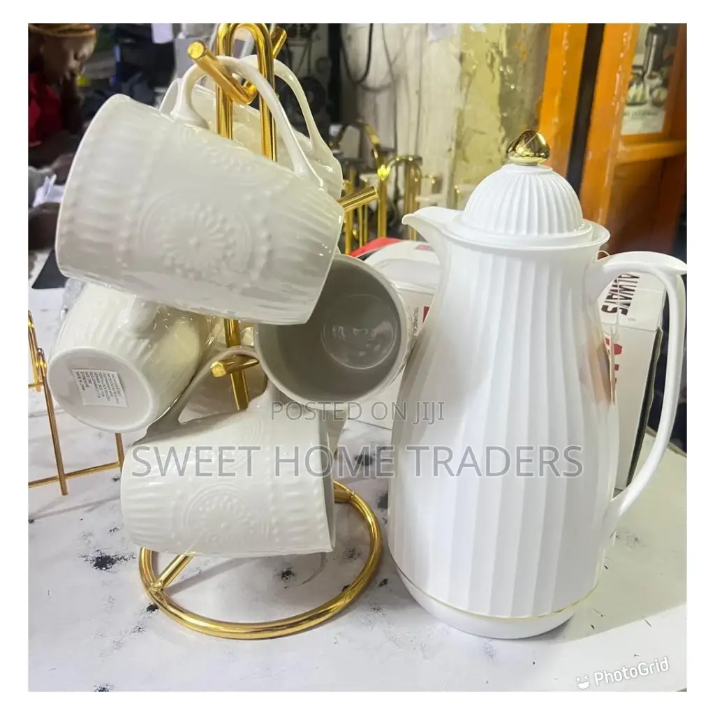 1 LTRS Vacummn Flask 6 PCS Mugs