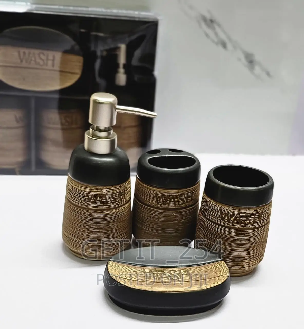 Fancy Ceramic Wash 4in1 Bathroom Set