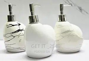Fancy Ceramic Lotion / Soap Dispenser With Wash Pad