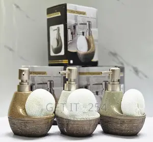 Fancy Ceramic Lotion / Soap Dispenser With Wash Pad