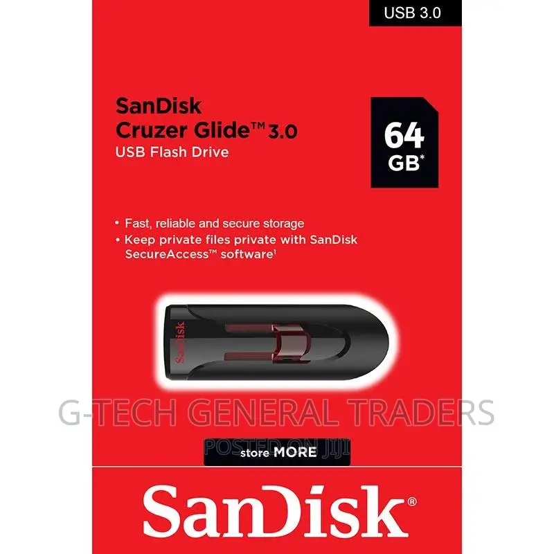 Flash Disk! Sandisk Cruizer Glide Usb 3.0 64gb Flash Drive