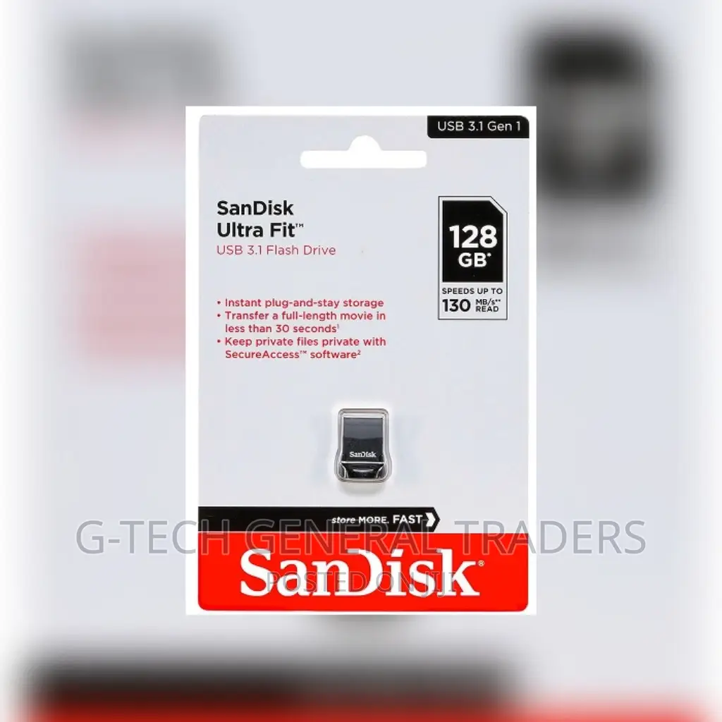 Flash Disk! Sandisk Ultra Fit USB 3.1 Flash Drive 128gb