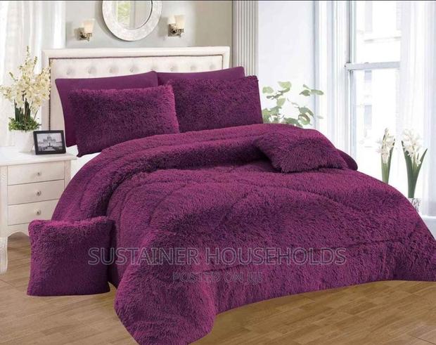 *6pc Luxury Designs Velvet Plush Fluffy Duvet Set - thumbnail 2