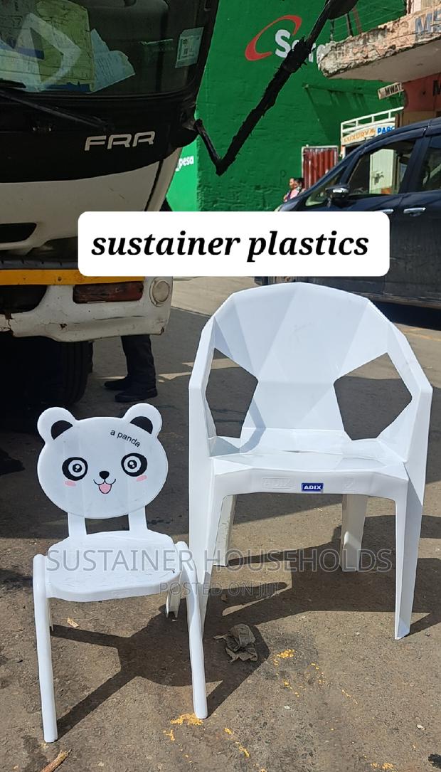 Diamond Plastic Chair With Kids Chair Set - main view