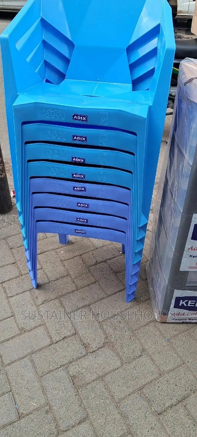 Mixed Blue Plastic Chairs Now Available at 900