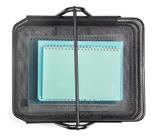 4 Tier Metal Mesh Desk Organizer File Rack Letter Tray A4 Pa