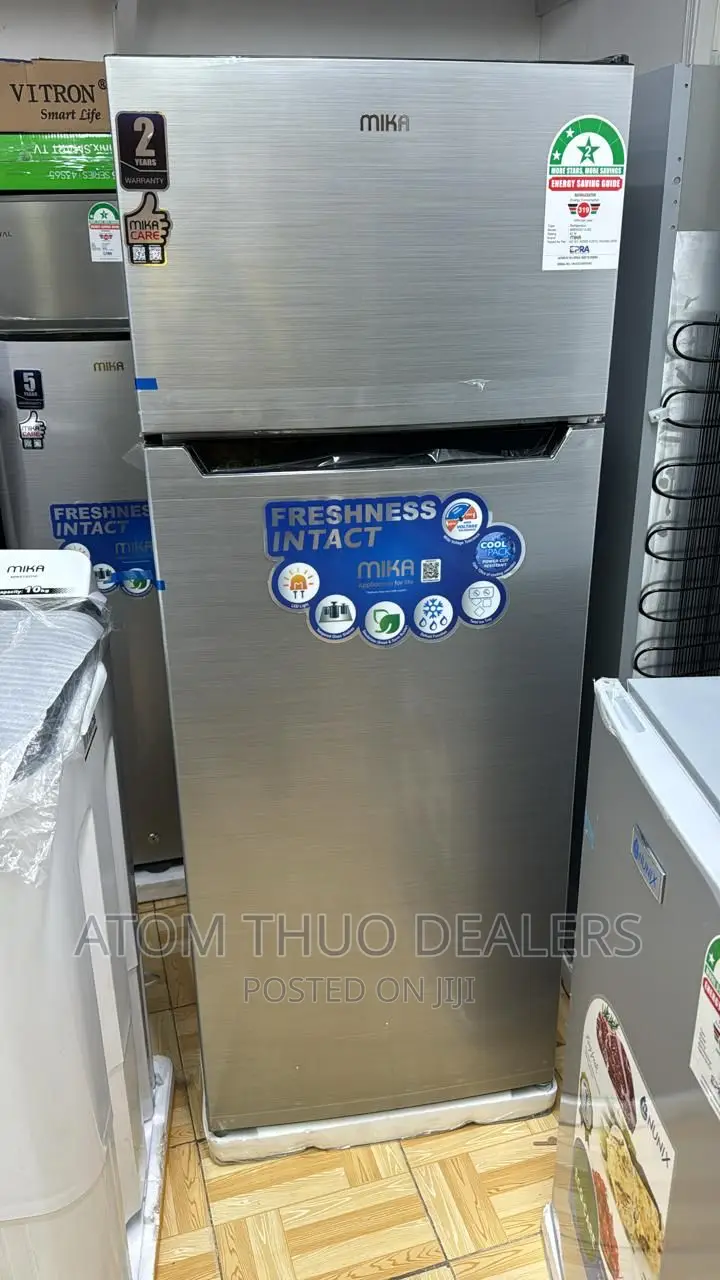 Mika 211 Litres Double Door Silver With Ice Cubes 