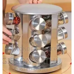 Rotating Spice Carousel Rack for 12 Jars