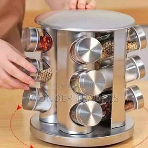 Rotating Spice Carousel Rack for 12 Jars" - thumbnail 2
