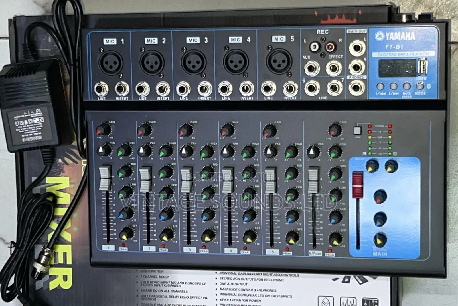 Yamaha F7/Usb 7channel Professional Studio Mixer