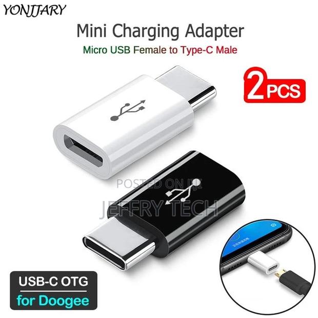 General 2pcs USB C to Micro Charging Converter for Doogee S9 - thumbnail 2