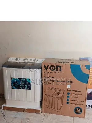 Von 7.5 KGS Top Load Twin Tub Washing Machine (VALS-75BWY)