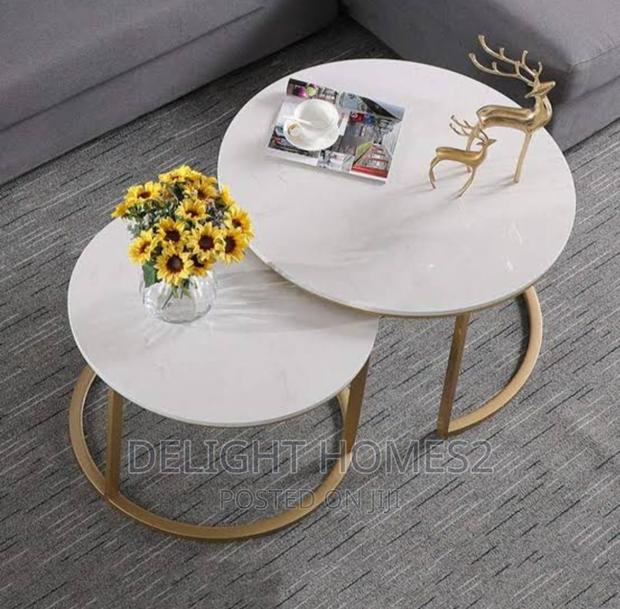 Wooden Nesting Tables 2pcs Set White - main view