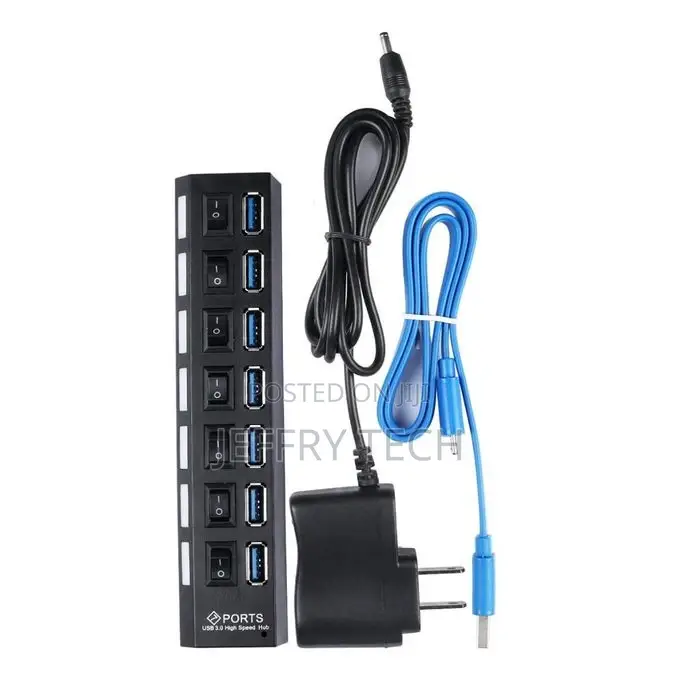 General 7 Port USB 3.0 Multi-Function Charger HUB With Power