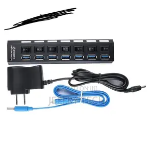 General 7 Port USB 3.0 Multi-Function Charger HUB With Power