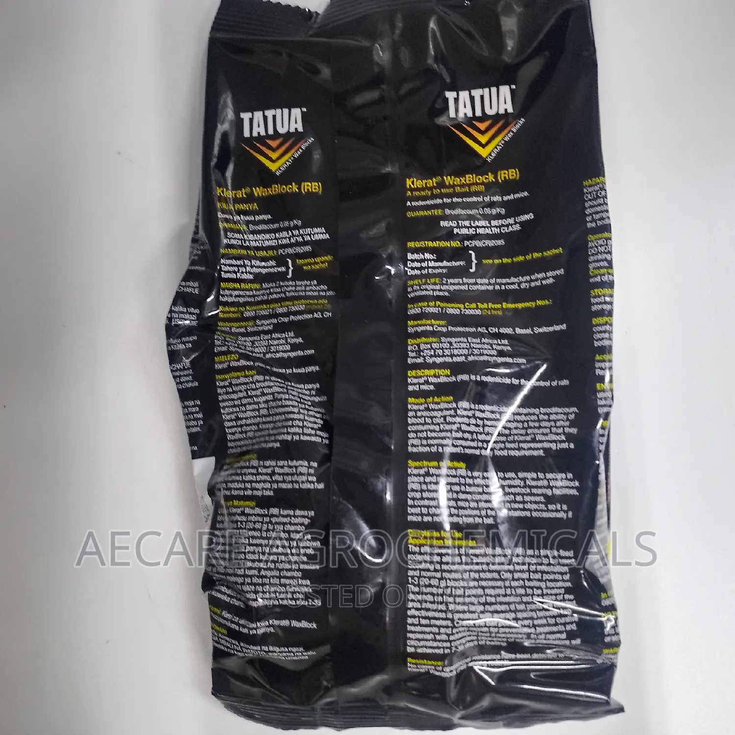 Tatua Rodenticide for Rats and Mice Control 100G (5 Blocks)