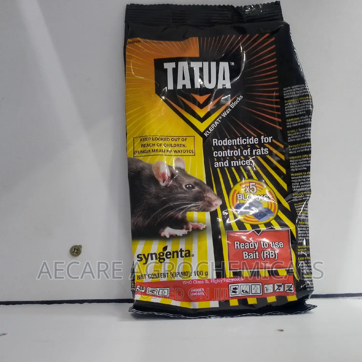 Tatua Rodenticide for Rats and Mice Control 100G (5 Blocks)