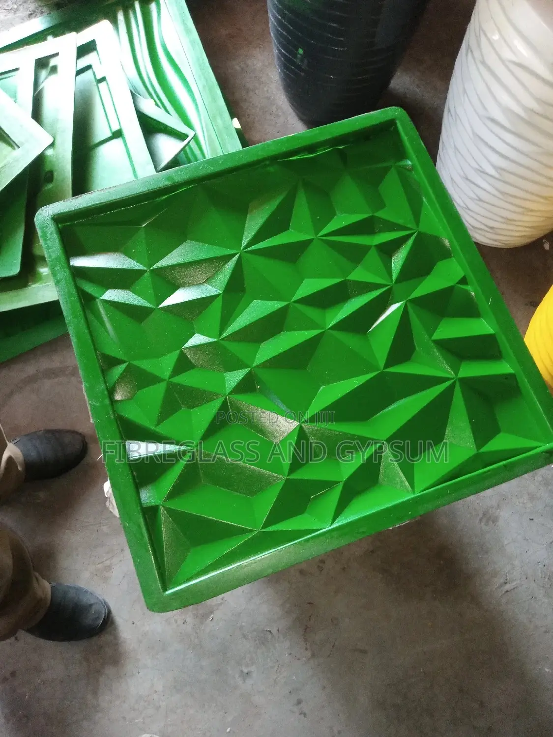 3D Wall Panel Gypsum Mold Small Diamond)