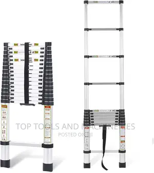 Single Sided Telescopic Ladders 3.8mtrs 8step