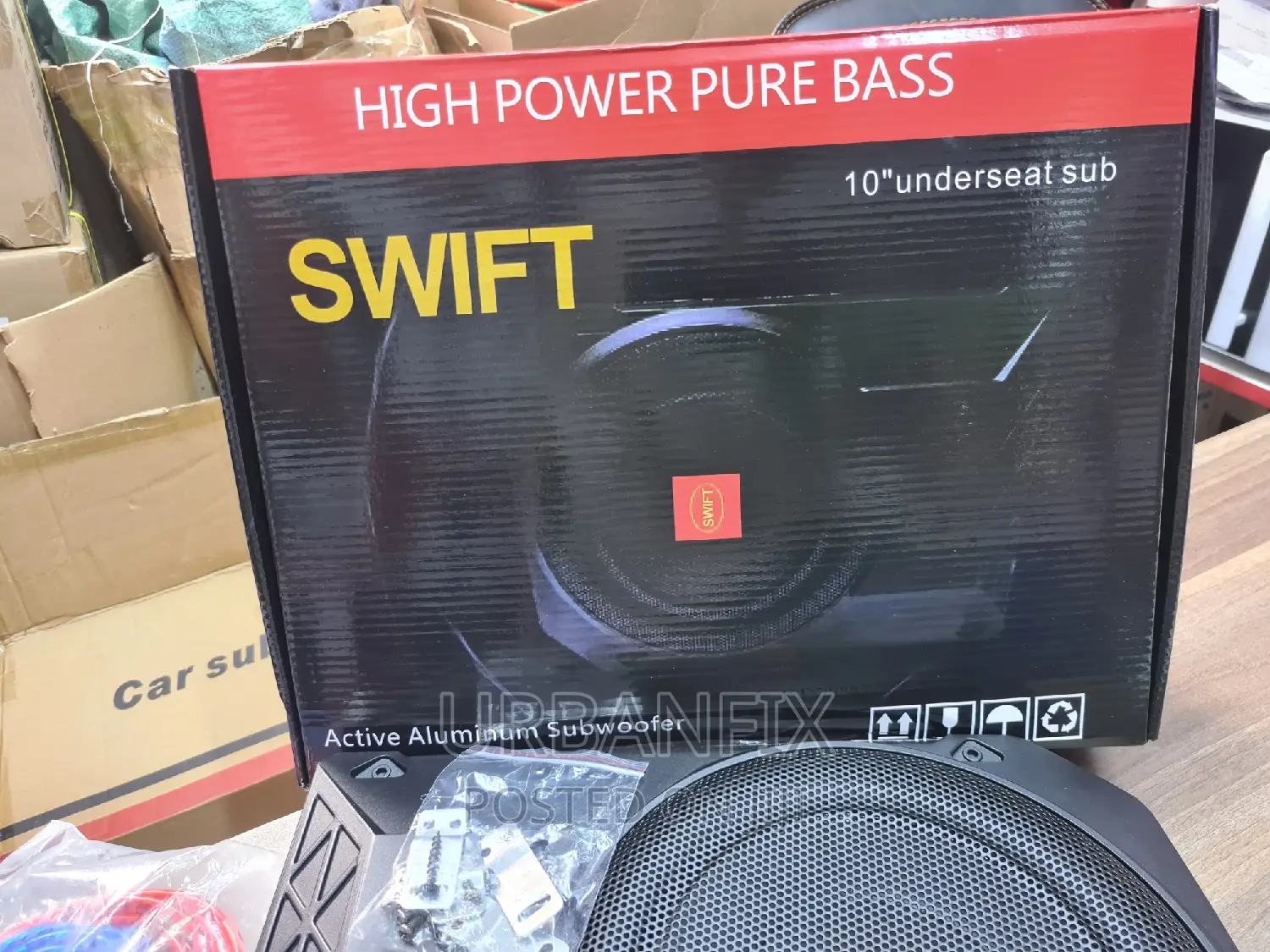 Brand New 10 Inch Swift Powered Underseat Subwoofer- 800 W