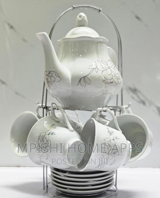 14pc Porcelain Ceramic Tea Set - thumbnail 2