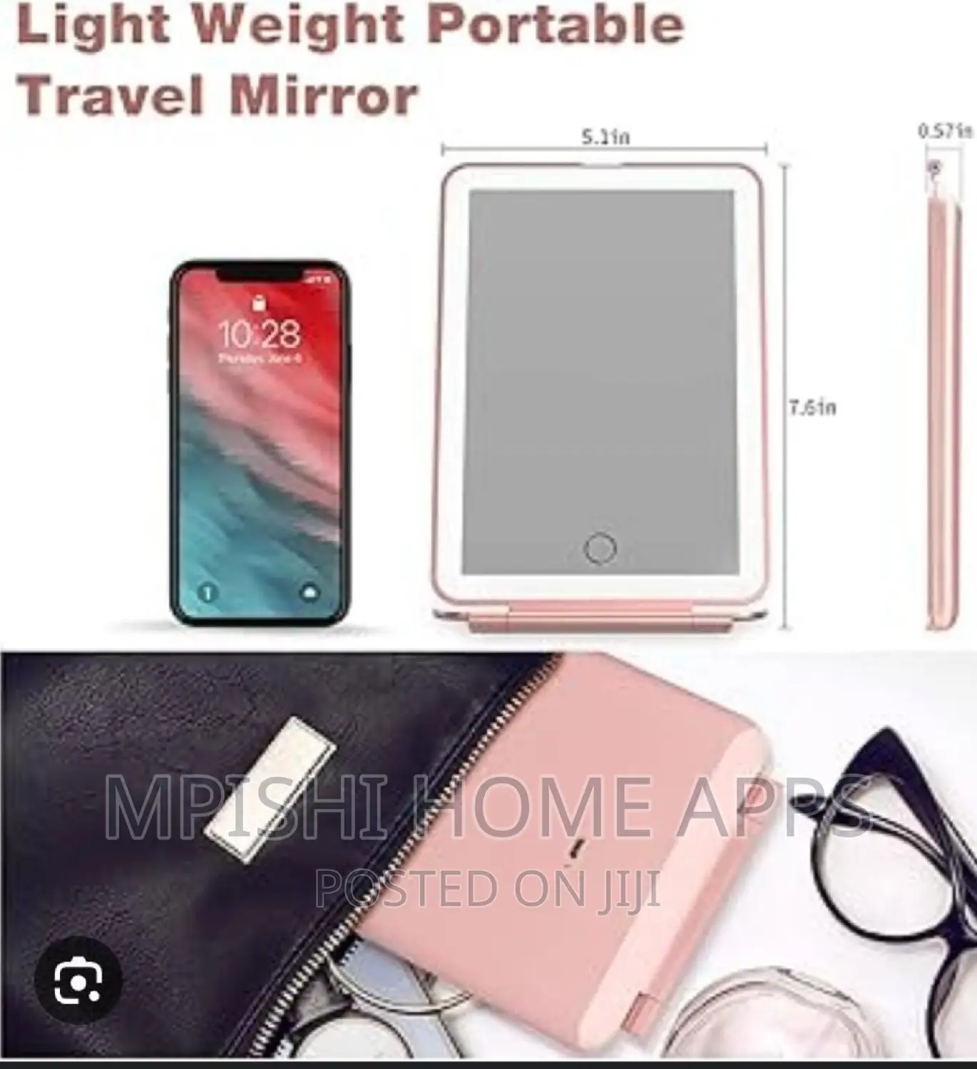 *Rechargeable LED Travel Tablet Available in Pink or White