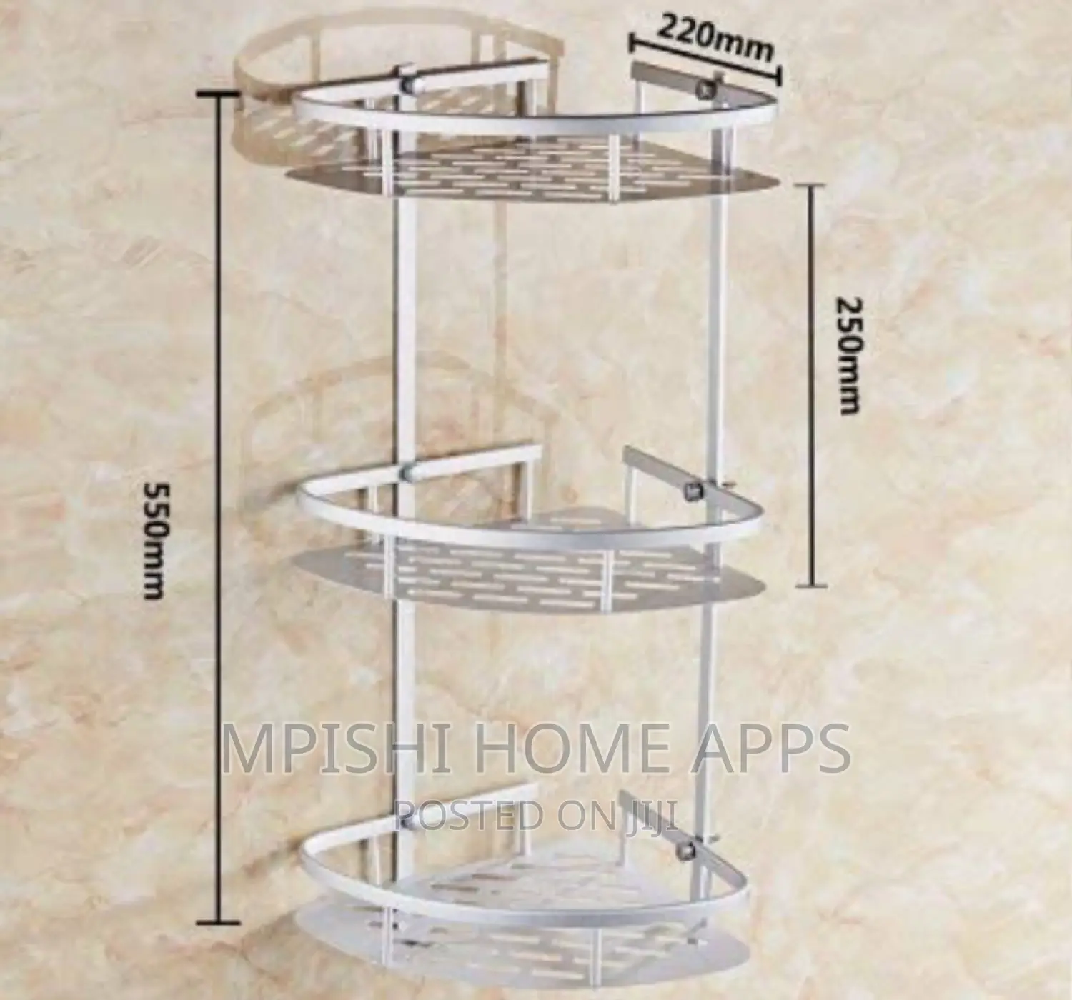 *3 Layer Aluminium Corner Shelf