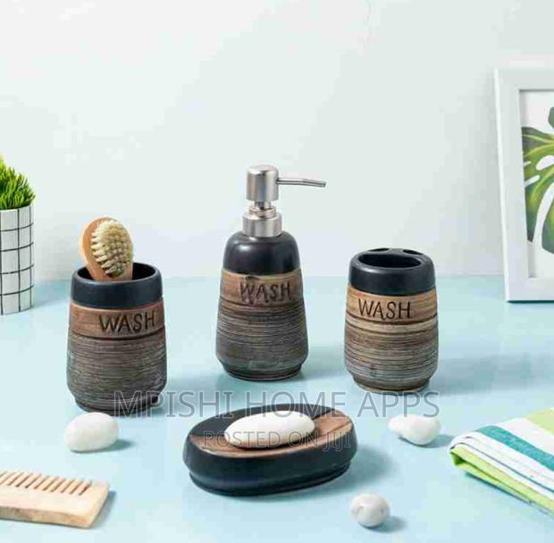 Fancy Ceramic Wash 4in1 Bathroom Set - thumbnail 2