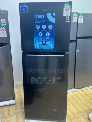 Von 138litres Fridge Double Door( Black Colour)