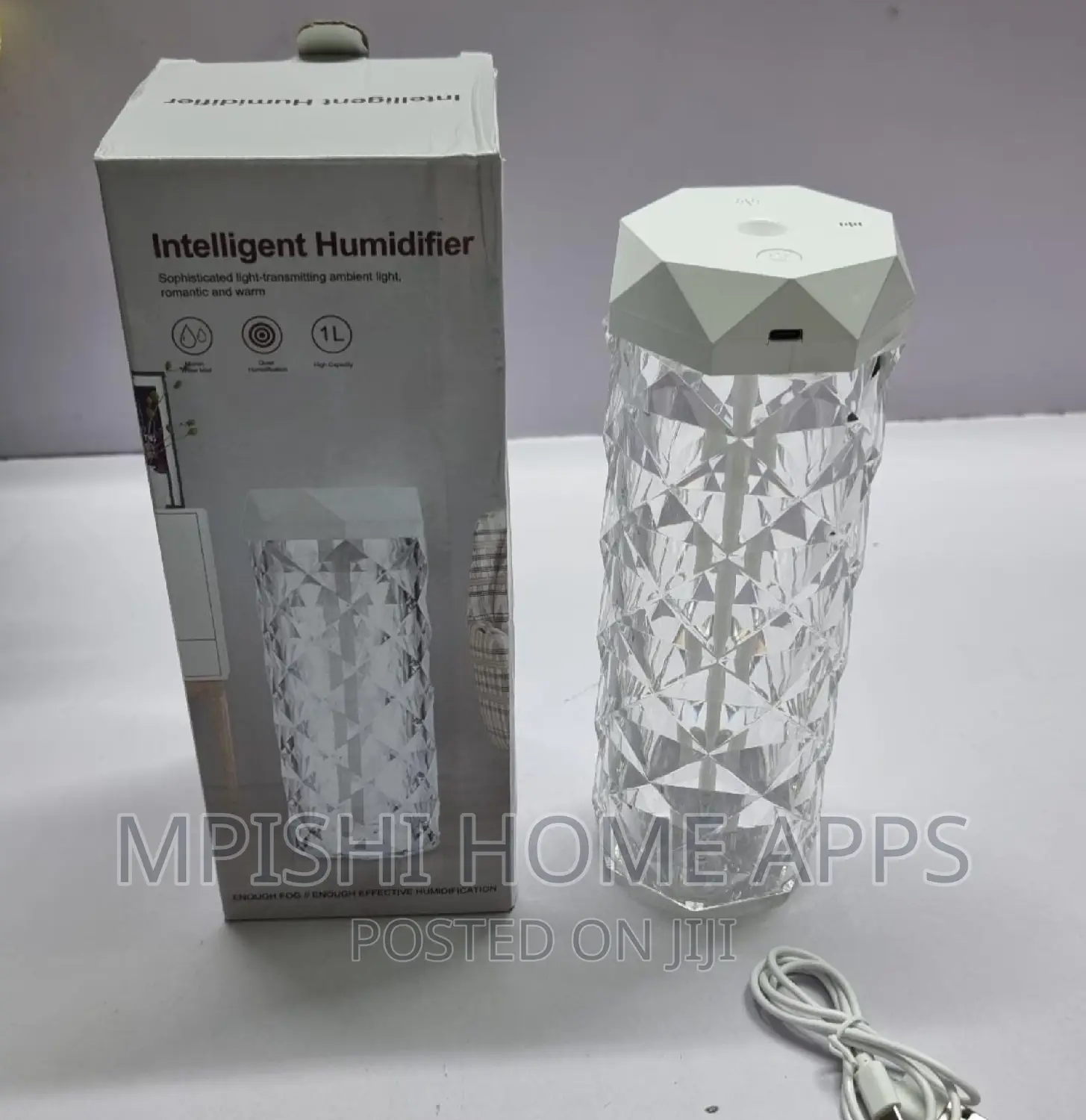 Acrylicintelligent Humidifier With Dime Light 1litre