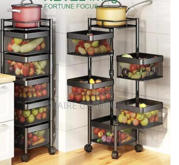 5 Tier Square Fruit Rack/Kitchen Rack - main view