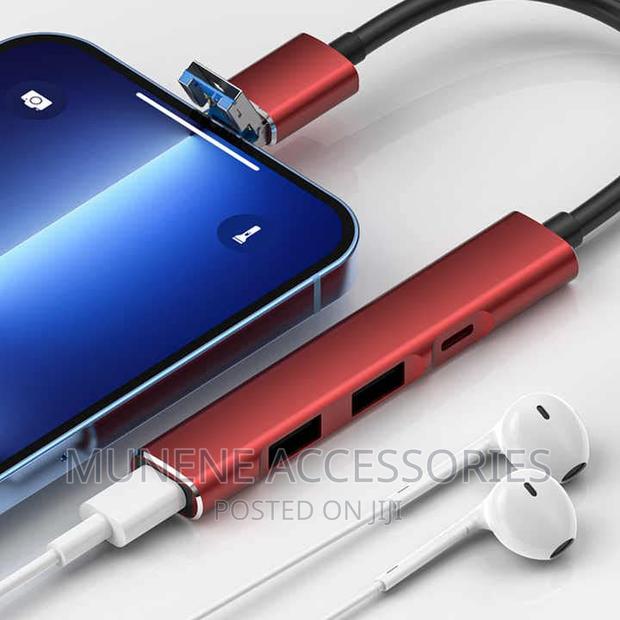 4 in 2 USB Hub Lightning to USB2.0 +Type C iPhone CONNECTOR - thumbnail 3