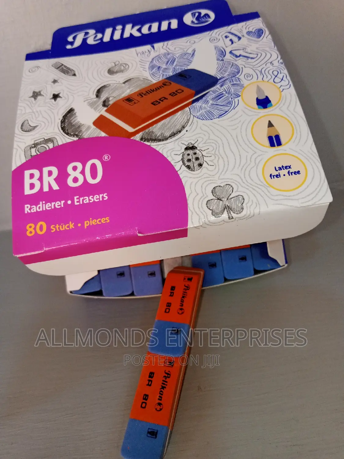 Erasers- A Packet of 80pieces.(BR80)