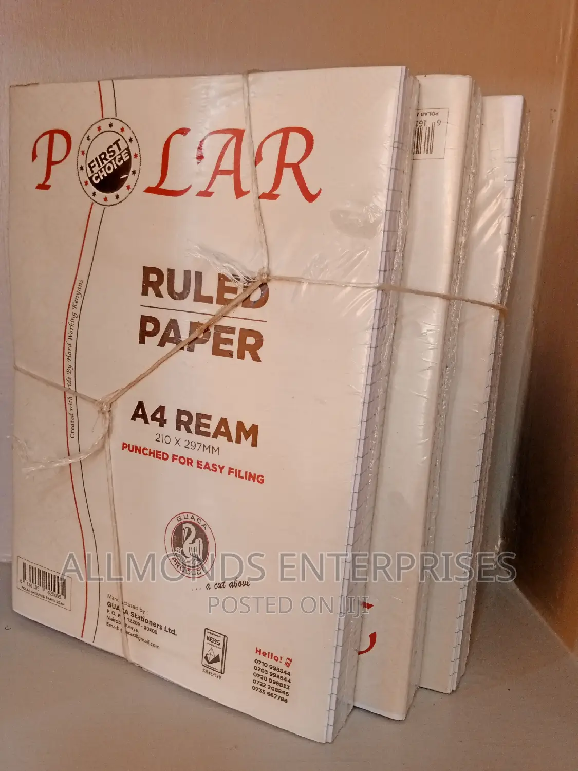 Foolscap-A4 Reams (Bank Print)