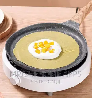 Heavy Granite Chapati /Creep Pan With Bamboo Spreader