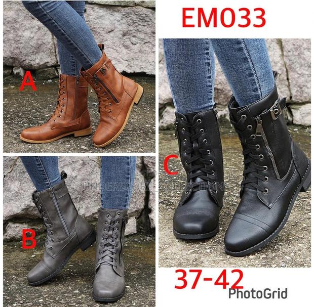 Classy Ladies Leather Boot Shoe - thumbnail 4