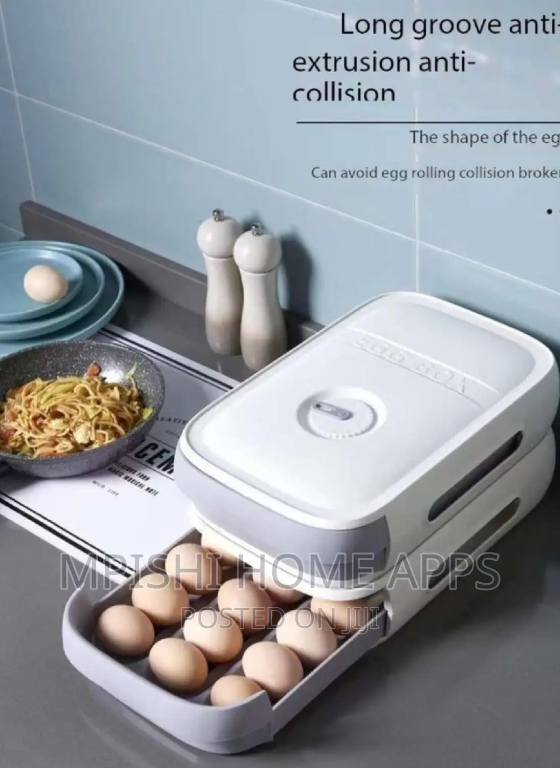 21 Eggs Long Groove Anti Collision Sliding Egg Box