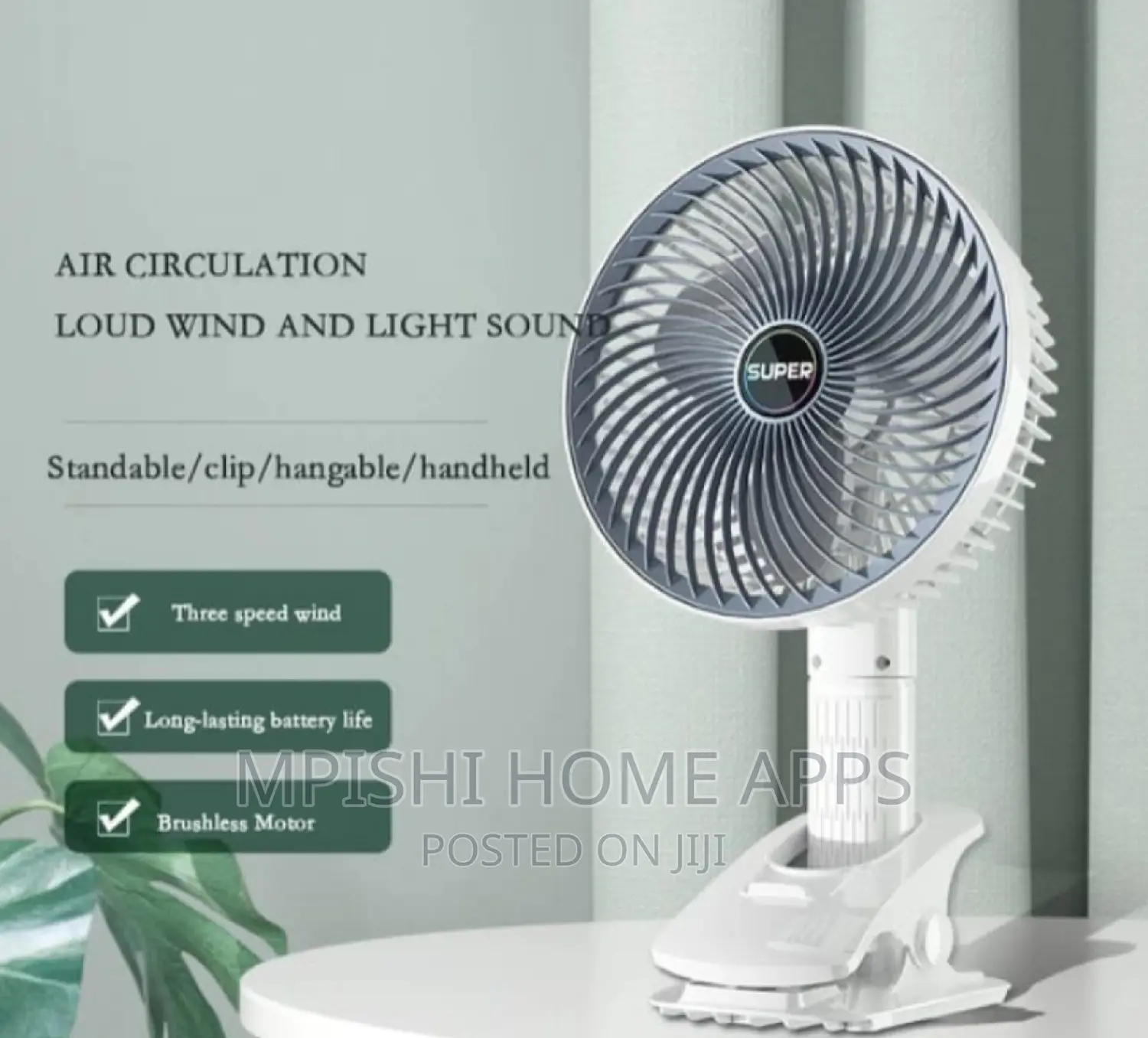 Rechargeable Desktop Fan,