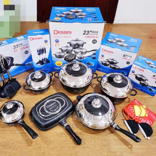 23pc Black Dessini Cookware