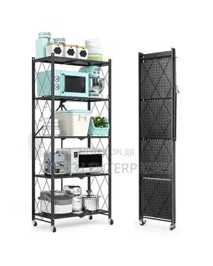 Tier Strong Foldable Kitchen Metallic Storage Rack