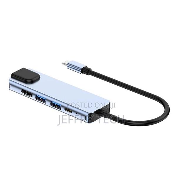 USB C Hub Adapter 5 in 1 High Resolution Hdmi-Compatible Typ - thumbnail 3