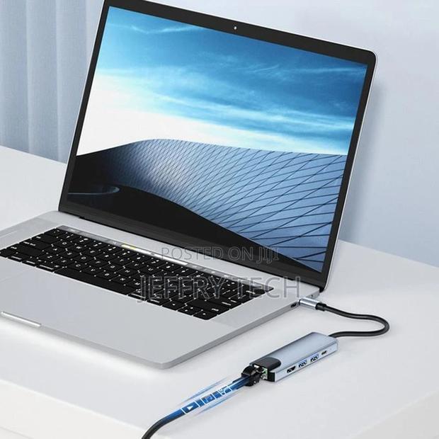 USB C Hub Adapter 5 in 1 High Resolution Hdmi-Compatible Typ - thumbnail 4