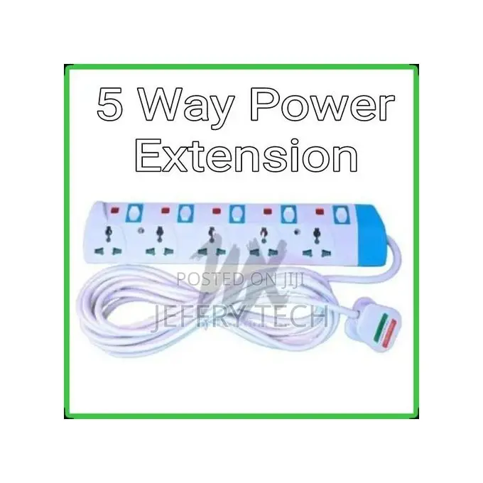 Power King 5way Power Extension Cable With Power Protection