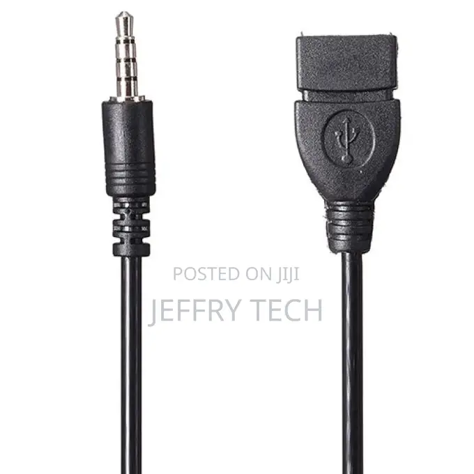 3.5mm Male Audio Aux-in-Jack to USB 2.0 Type a Female OTG-