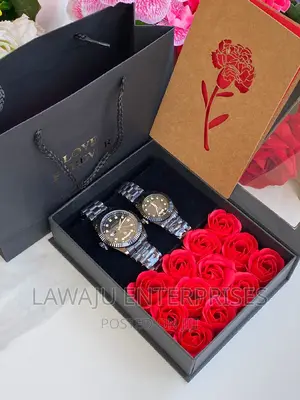 Love Forever Black Couple Watches Gift Box