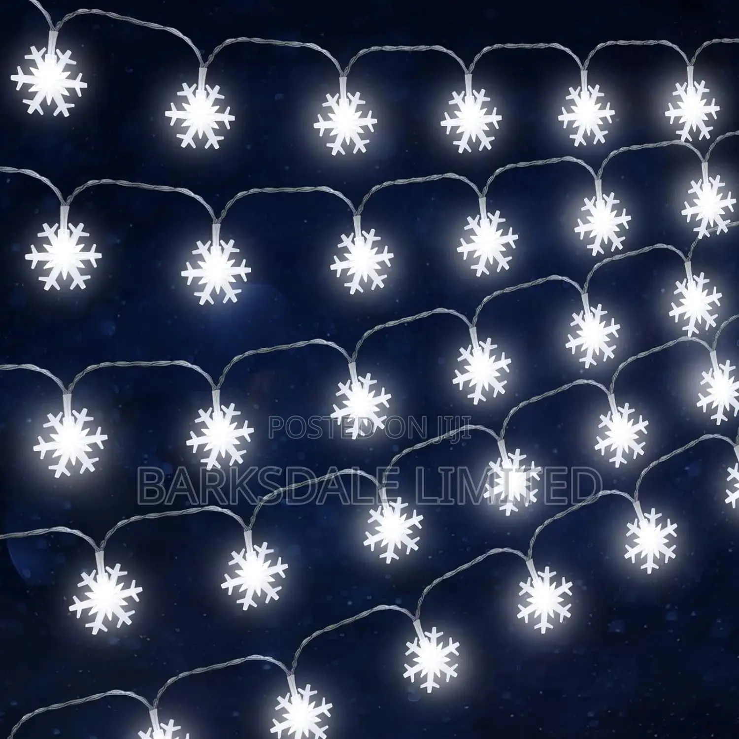 Whi Snowflake String Christmas Lights 3M LED Fairy 240v Xmas