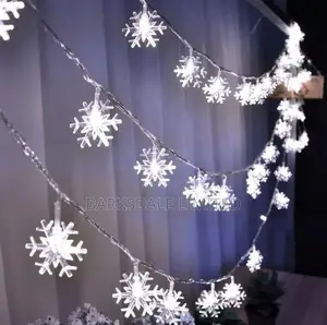 Whi Snowflake String Christmas Lights 3M LED Fairy 240v Xmas