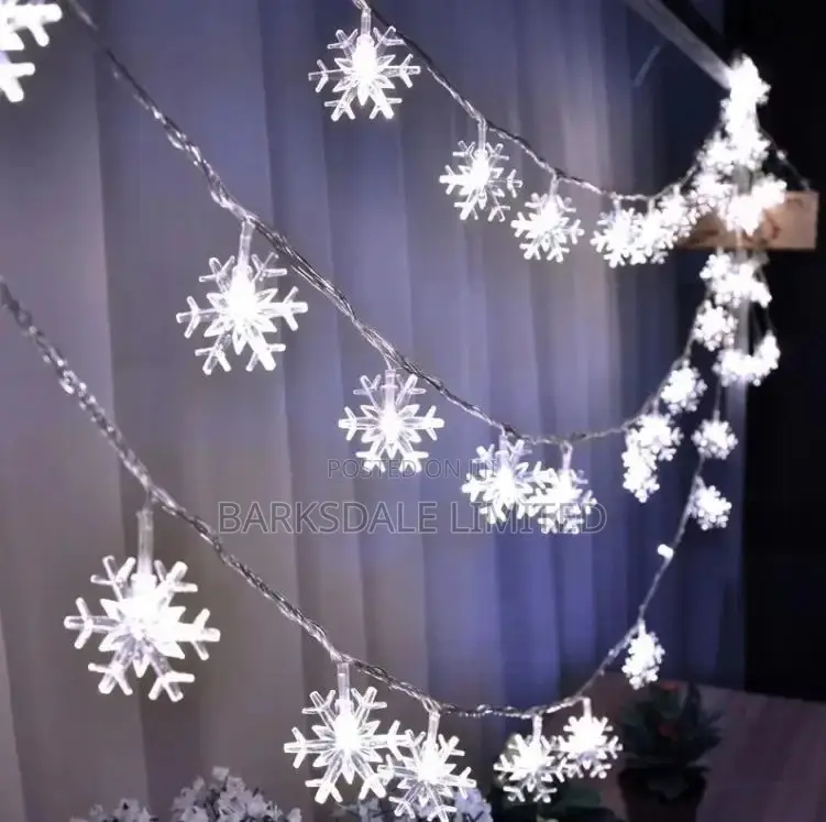 Whi Snowflake String Christmas Lights 3M LED Fairy 240v Xmas