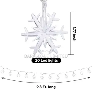 Christmas Lights 3M Snowflake String LED Fairy 240v Xmas