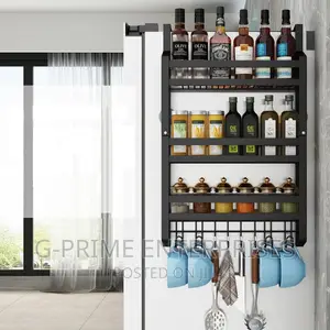 Over Fridge Organizer, Refrigerator Side Storage Rack